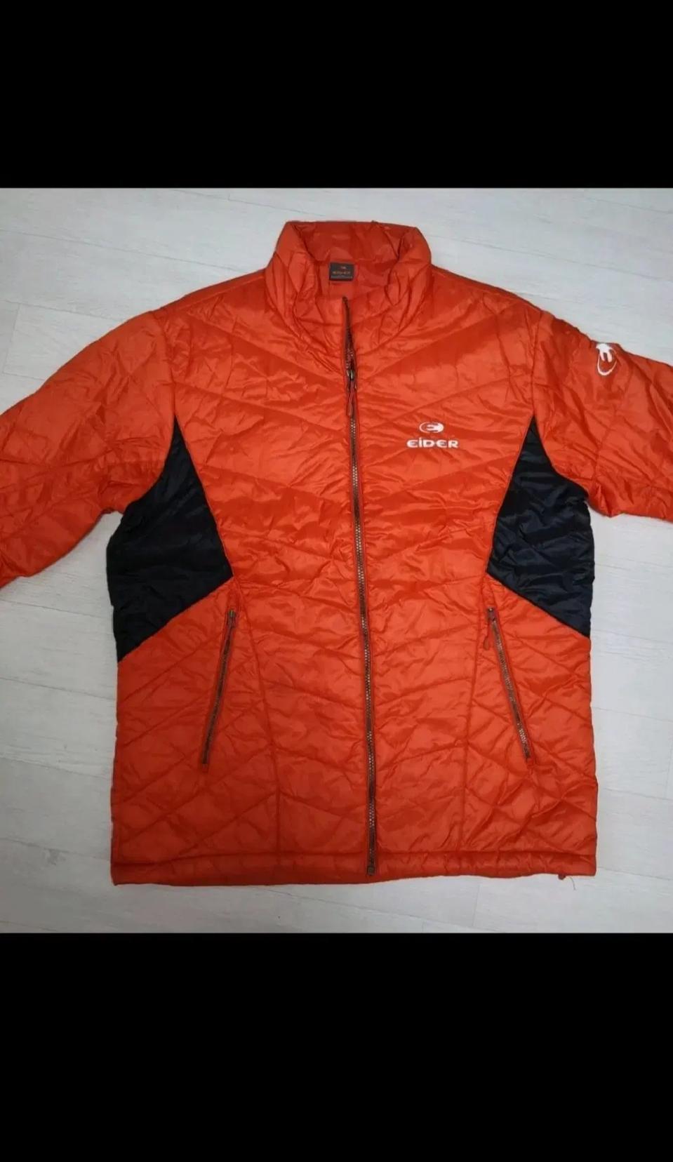 아이더 오렌지 경량 남 패딩 XL
