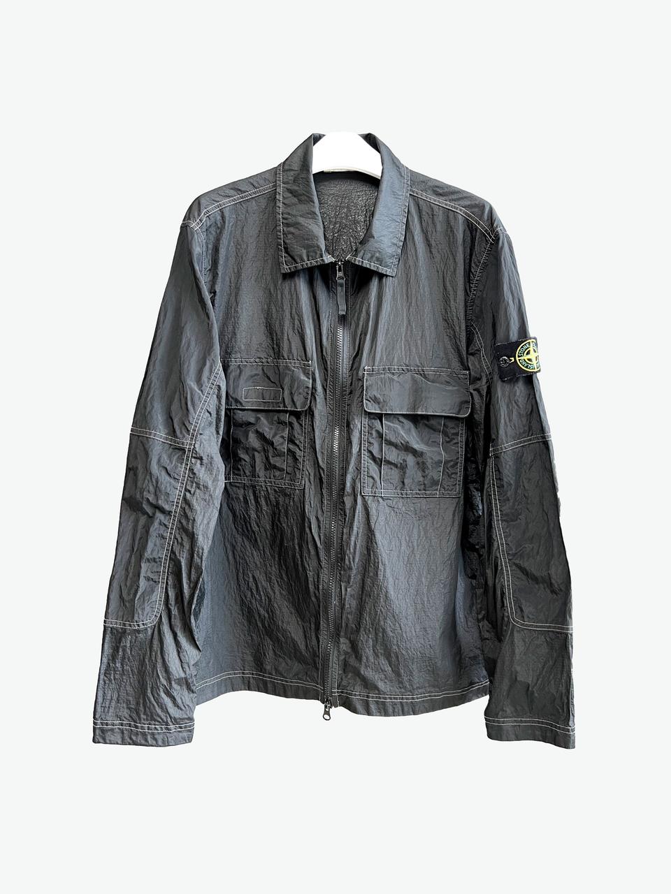 [L] 스톤아일랜드 나일론 메탈 오버셔츠 자켓