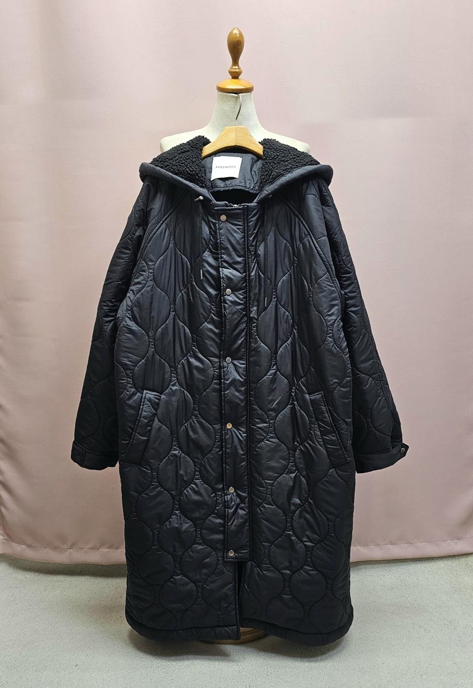 남녀공용 AVECNOUS 뽀글이 퀼팅 롱점퍼