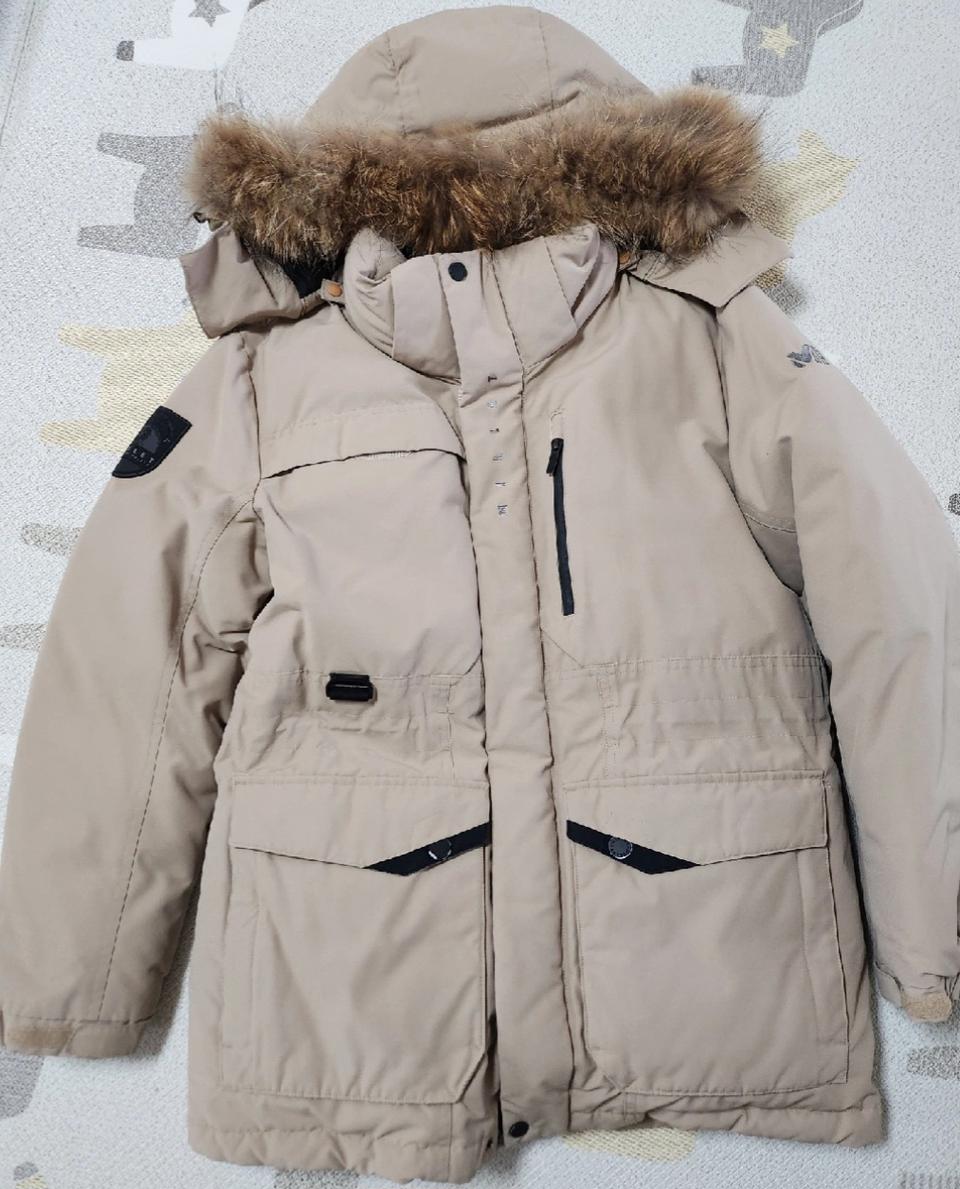 [밀레]베이지색 라쿤패딩95~100