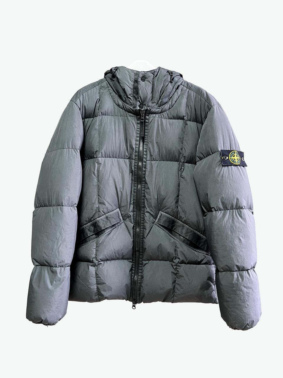 [L] 스톤아일랜드 크링클랩스 후드 패딩