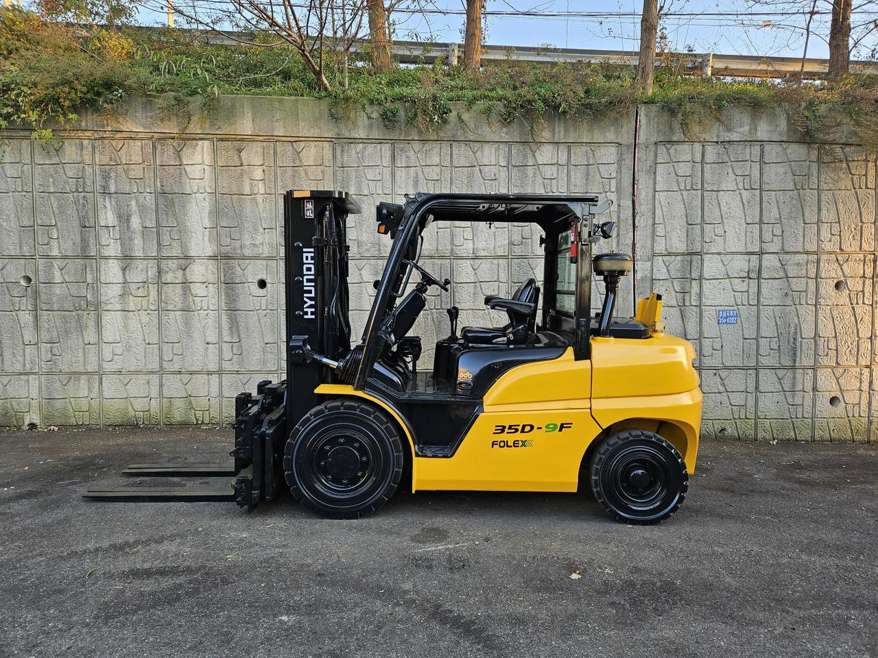(중고지게차) 현대 포렉스 디젤 3.5톤 3단 지게차 (자동발)