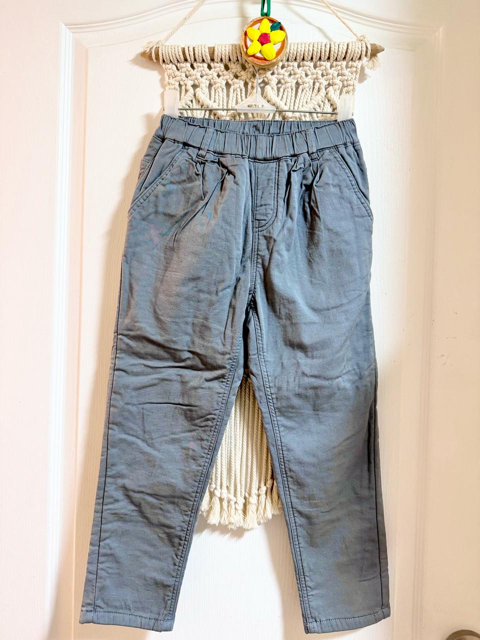 (새상품)인디고뱅크키즈 아동 주니어 본딩 기모 면팬츠 130