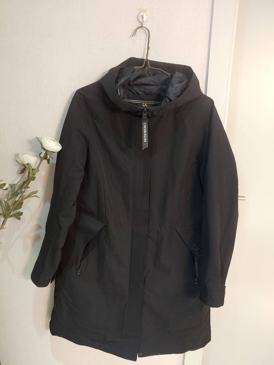 CK 캘빈클라인 (새옷수준) 정장식 여성 트렌치 후드쟈켓 슬림XL