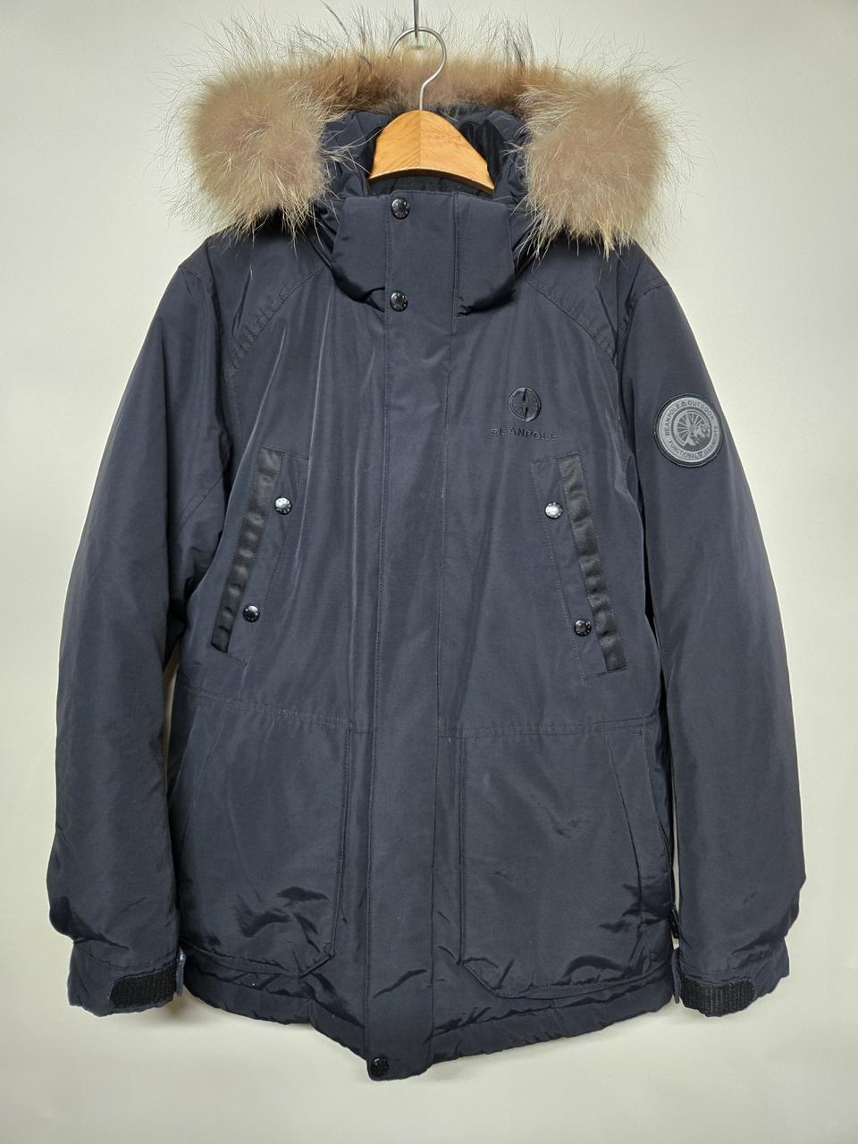 빈폴 아웃도어 남성 블랙오리털 패딩 100