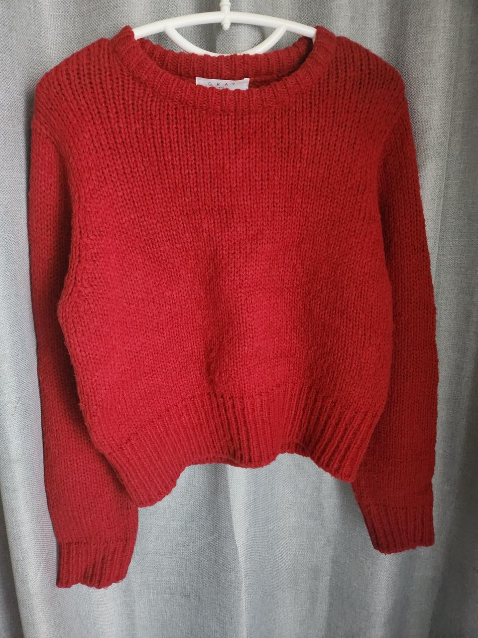 M빨강색겨울니트티