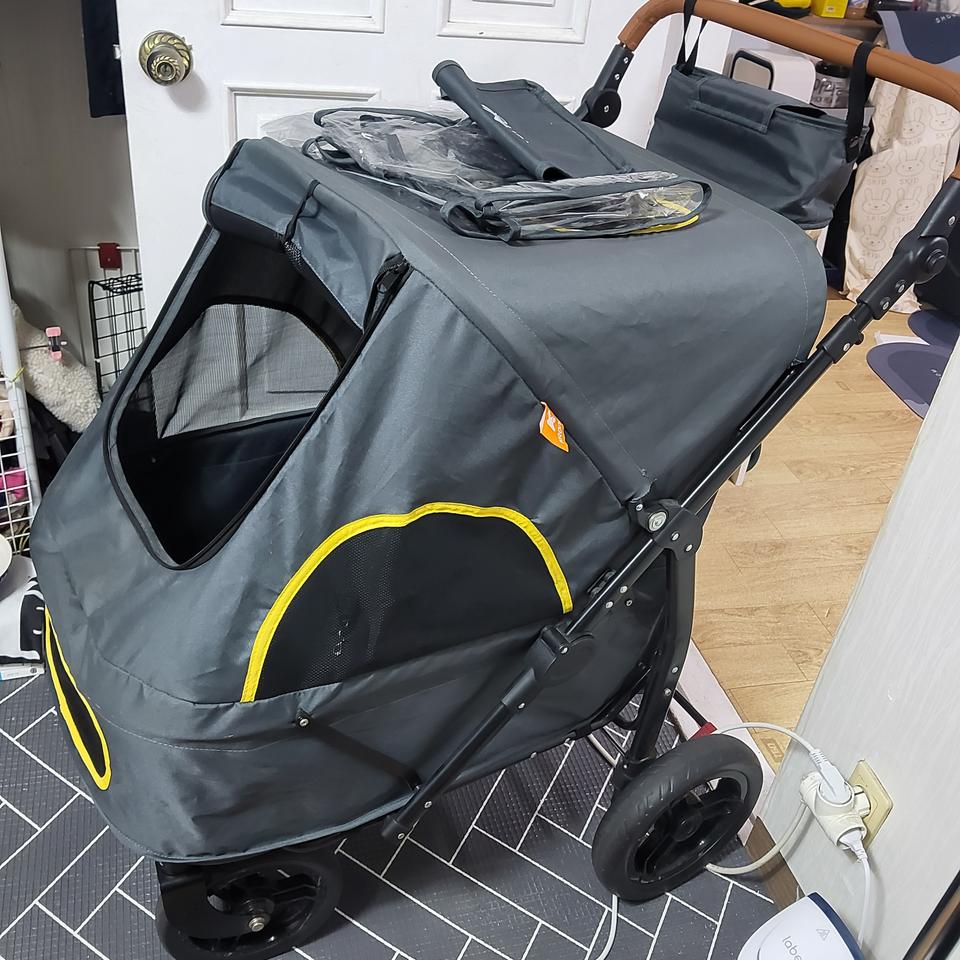 크로노 대형견 유모차 개모차 애견 반려견 유모차 레인커버포함