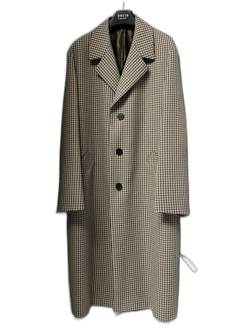 솔리드옴므 체크 싱글 코트 48사이즈