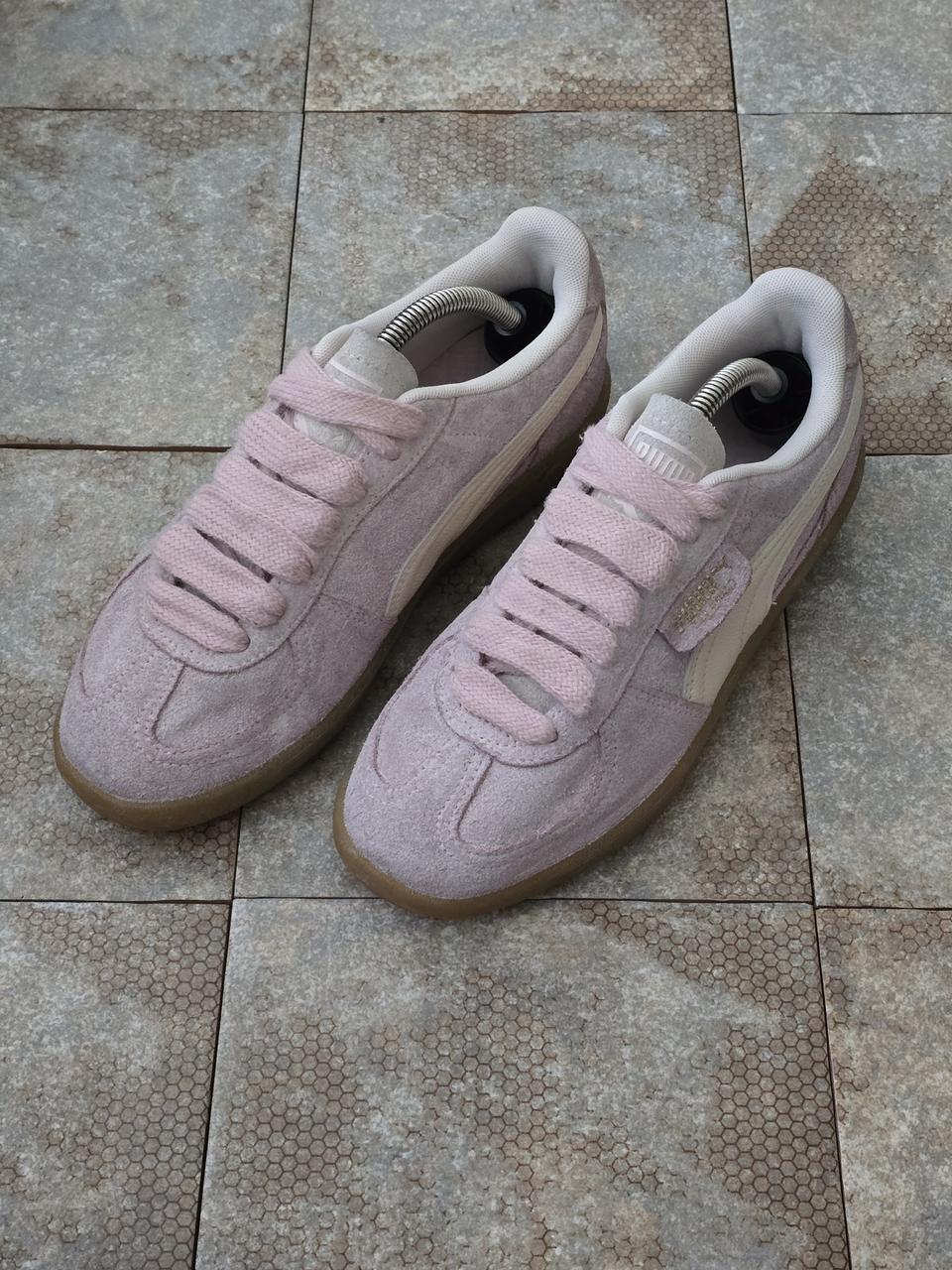 (250)푸마 팔레르모 헤어리 로즈 쿼츠 스니커즈 운동화