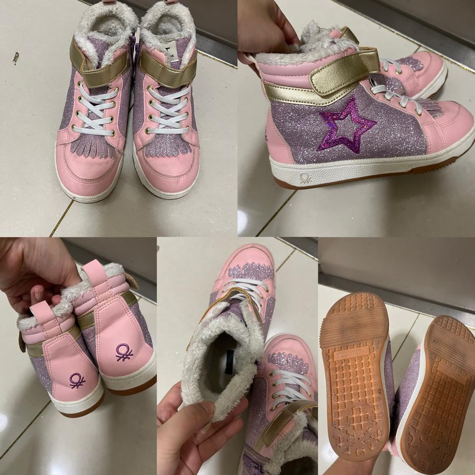 무료배송)여아 220사이즈 베네통 털 겨울운동화