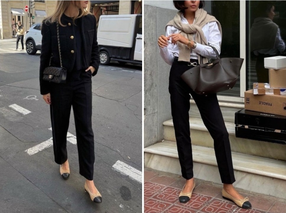 샤넬 발레리나 플랫슈즈