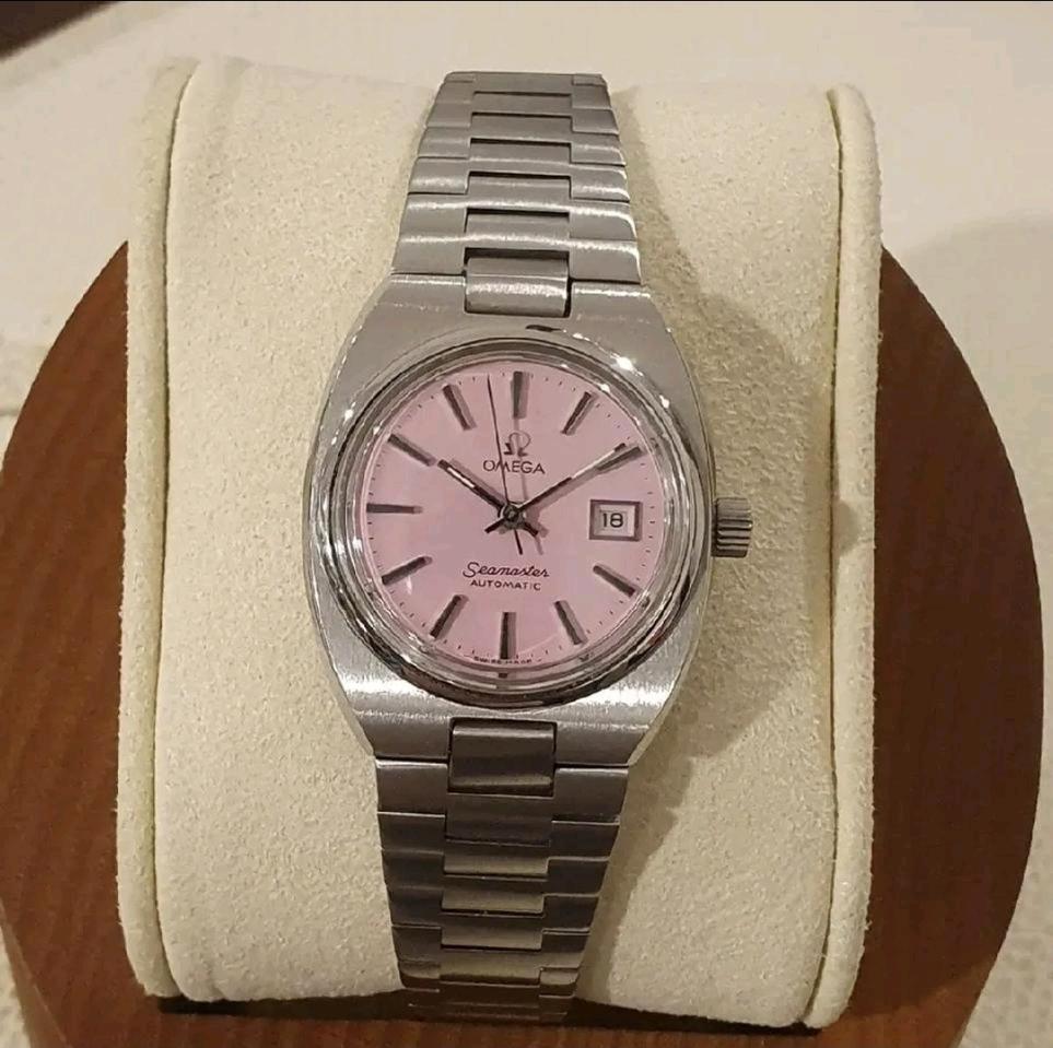 오메가 씨마스터 레이디 고구마 핑크 다이얼 스틸 브레이슬릿