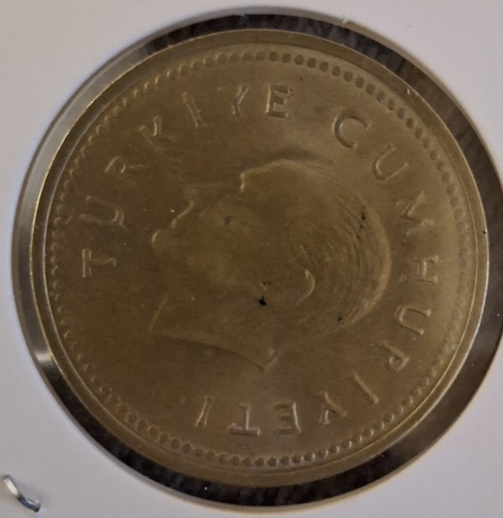 터키 5000 리라(Lira) 1994년 주화