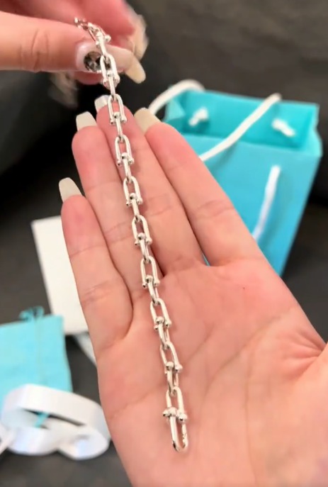 티파니앤코 하드웨어 마이크로링크 팔찌 실버