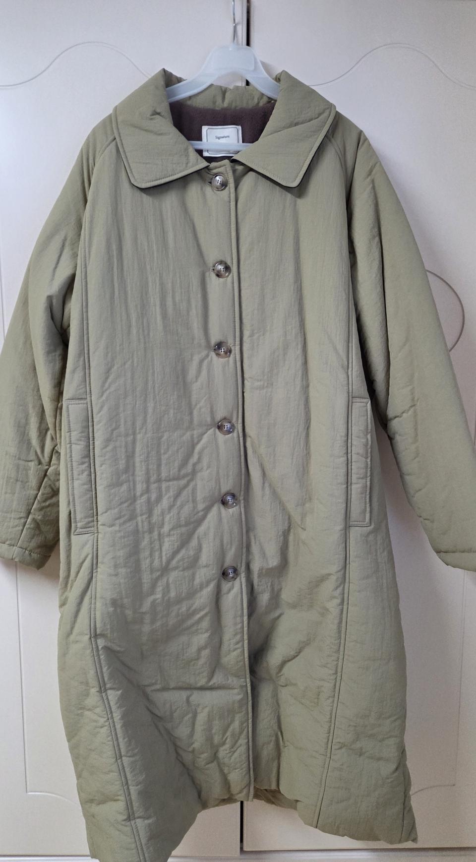 고퀄) 여성 롱 코트 패딩 [free_카키 베이지 색상]