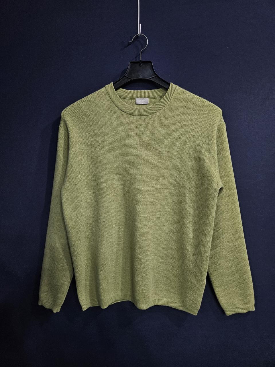 쿠어 라이트그린 남성 세미오버핏 95 니트