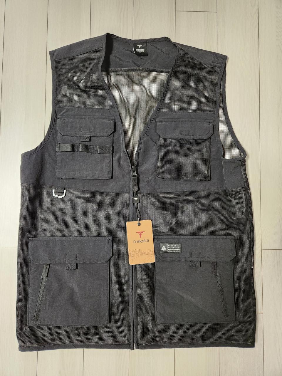 새상품)트렉스타 메쉬 등산 다용도 기능성 조끼 블랙 씨트가95등산 낚