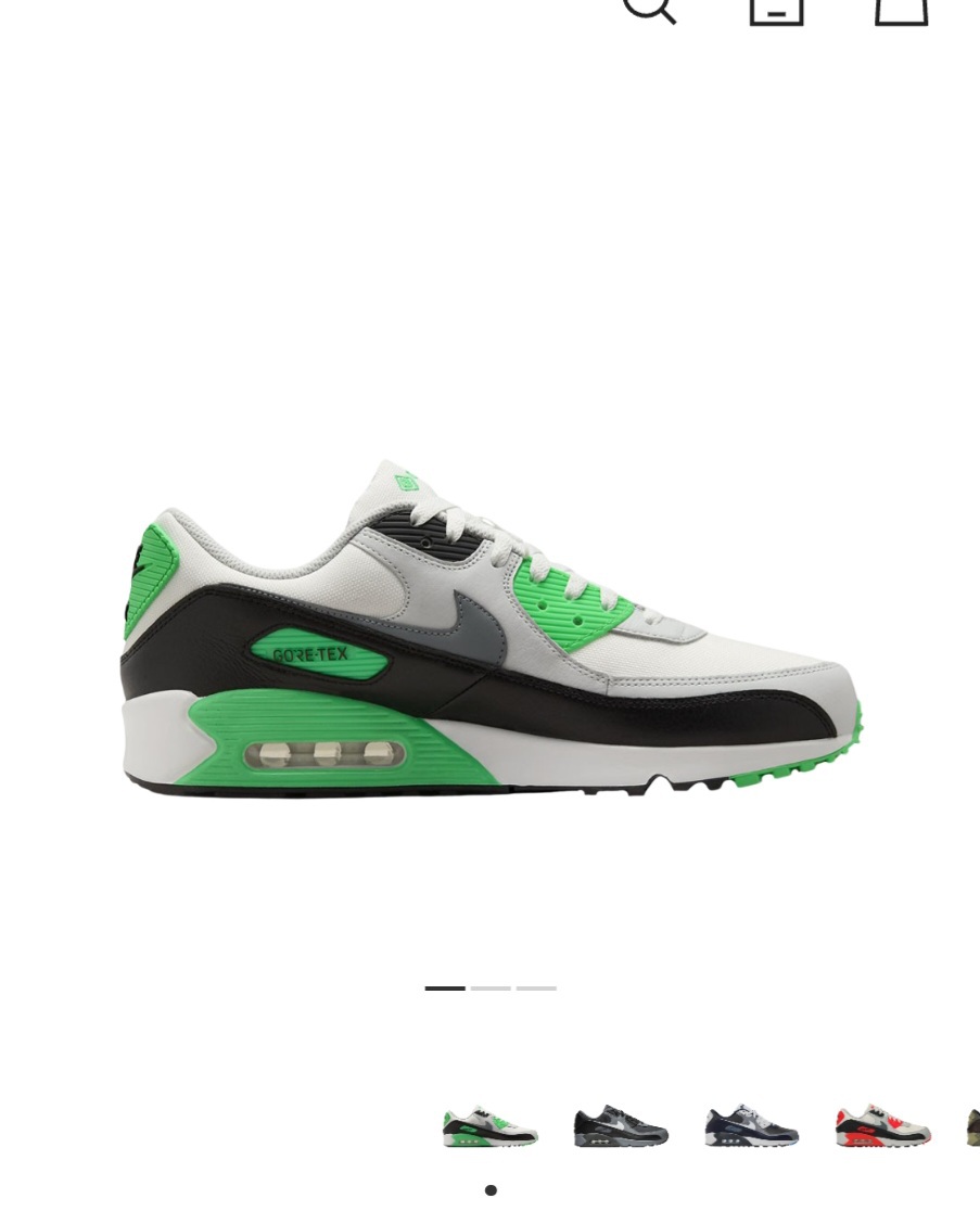 나이키 에어맥스 90 고어텍스 서밋 화이트 포톤 더스트 사이즈275사