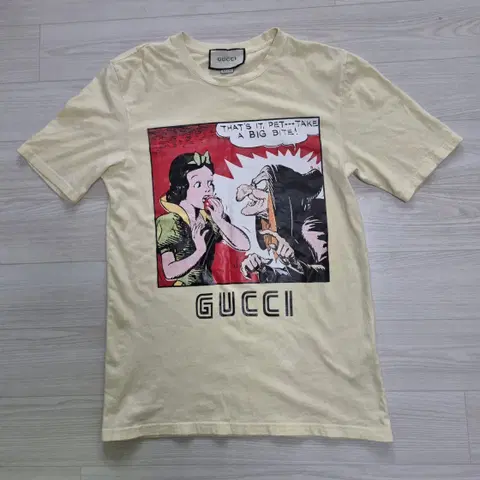 (정품) 구찌 Gucci 디즈니 반팔 코튼 티셔츠 M