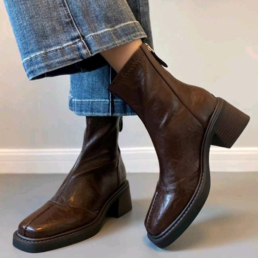 여성겨울부츠/첼시부츠/숏부츠/미들힐6cm/225~250