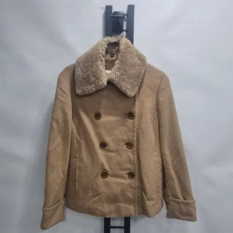 막스마라 모직 더블 숏코트 카멜헤어 퍼카라 베이지 38