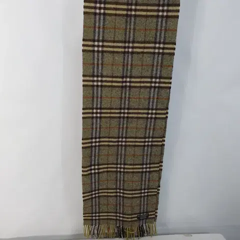 버버리 목도리 램스울 머플러 카키 그린