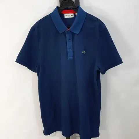 라코스테 반팔 카라티 네이비 슬림핏 105