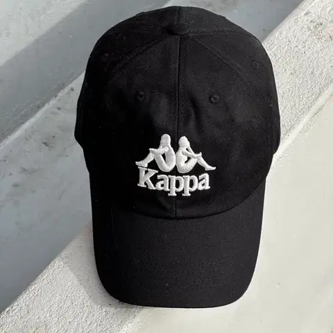 [F] 카파 로고 블랙 볼캡 모자