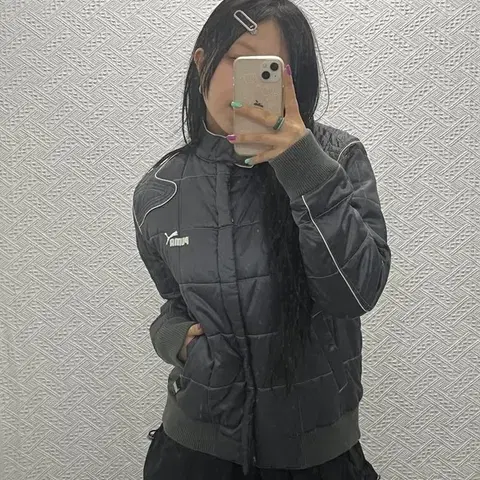 푸마 올드스쿨 일본풍 빈티지 바이커 패딩 S C06720