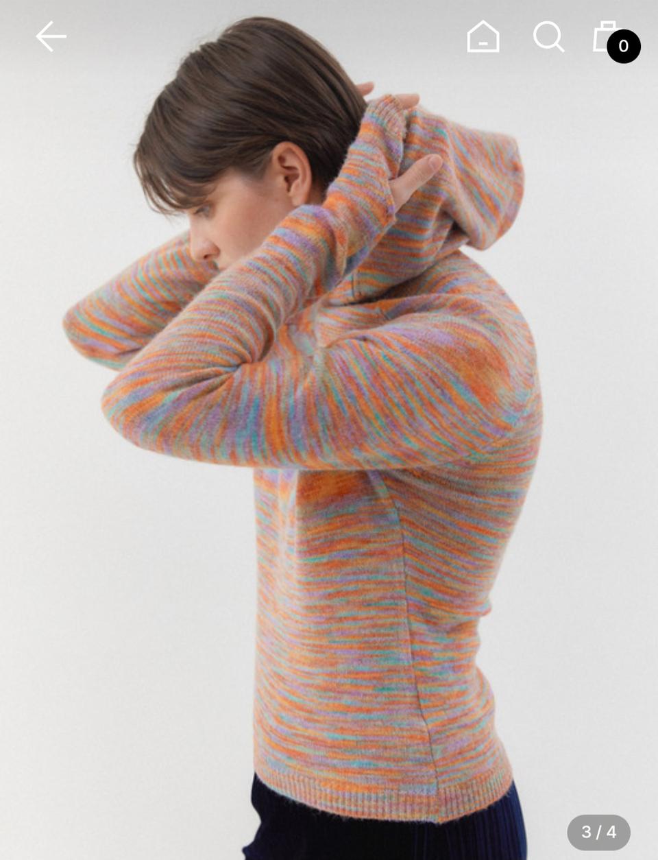 위티앤험블 바라클라바 울 니트 오렌지