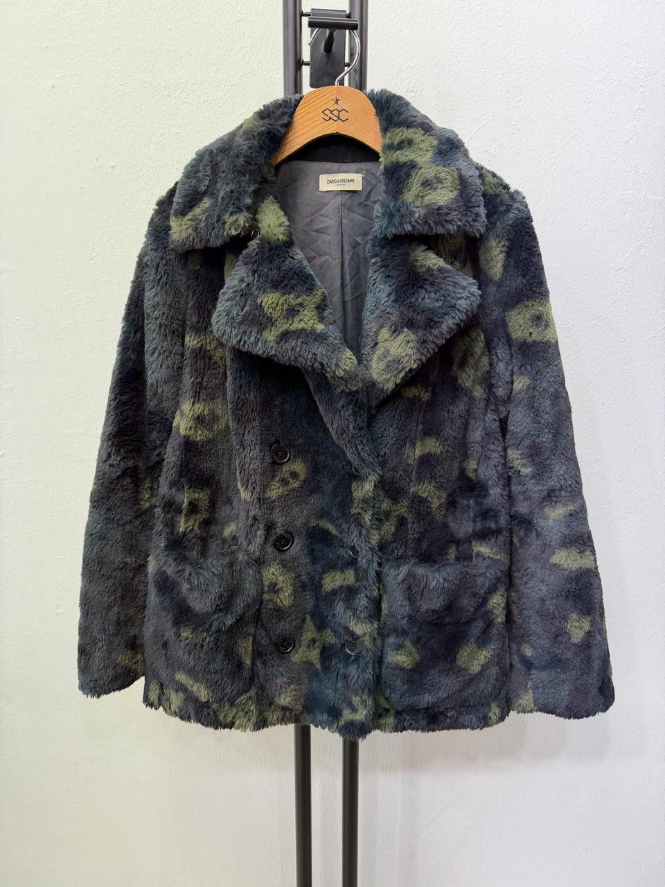 정품) 쟈딕앤볼테르 카모 퍼 자켓 S