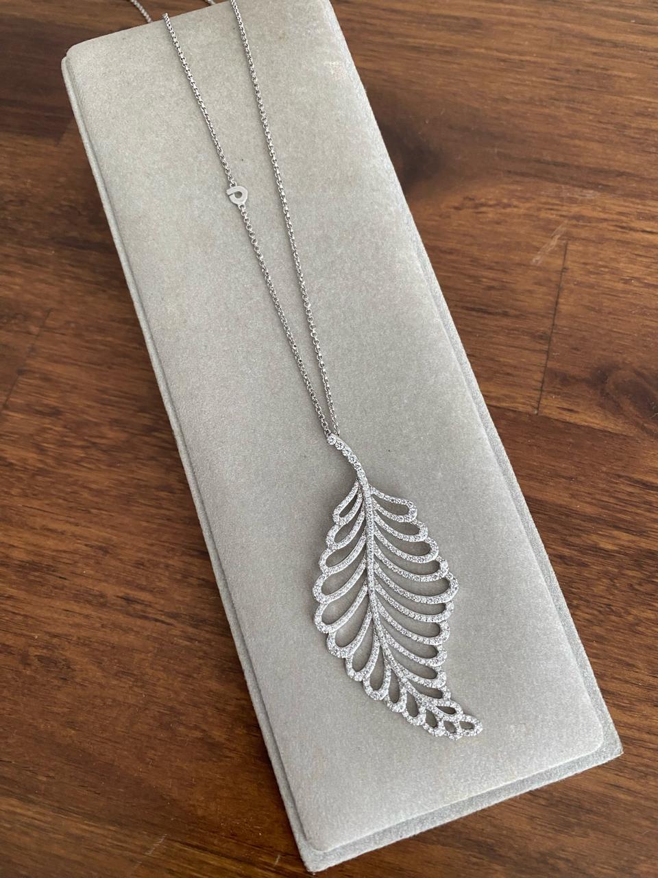 나뭇잎 모티브 실버 펜던트 목걸이(925)