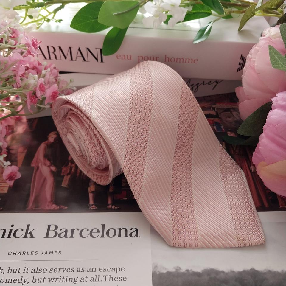 조르지오 아르마니 실크 스트라이프 넥타이 9.6cm A-등급 K1401