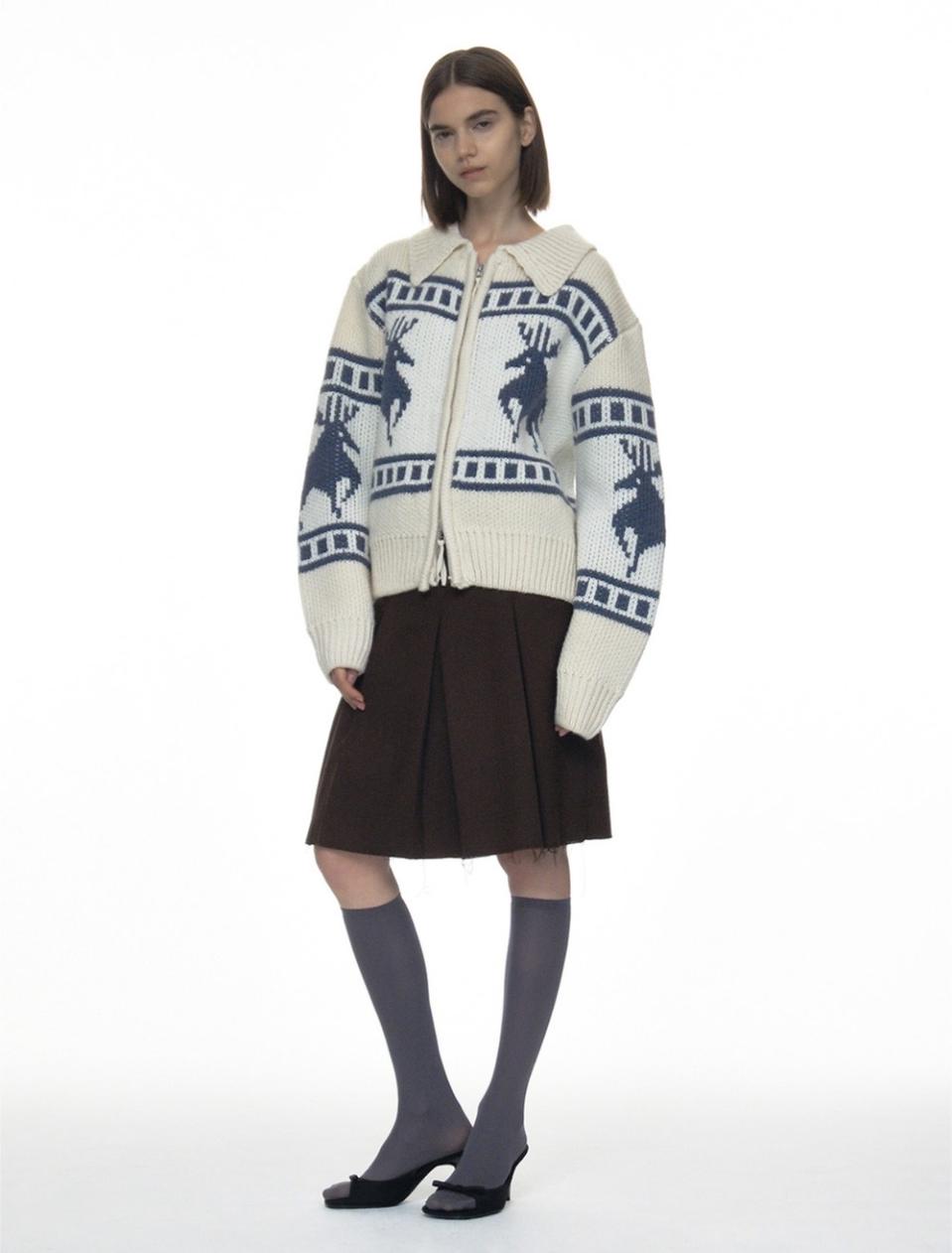 파르티멘토우먼 코위찬 니트집업