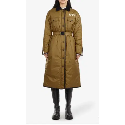 N21 넘버투애니원 스폐셜 벨티드 카라 패딩자켓