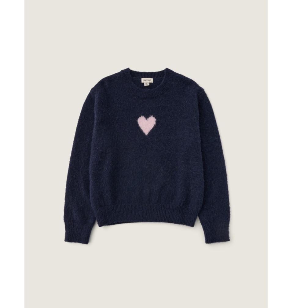 새상품:)시엔느 Love Jacquard Wool Knit (Navy)