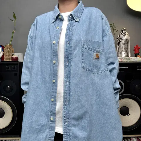 칼하트 데님셔츠