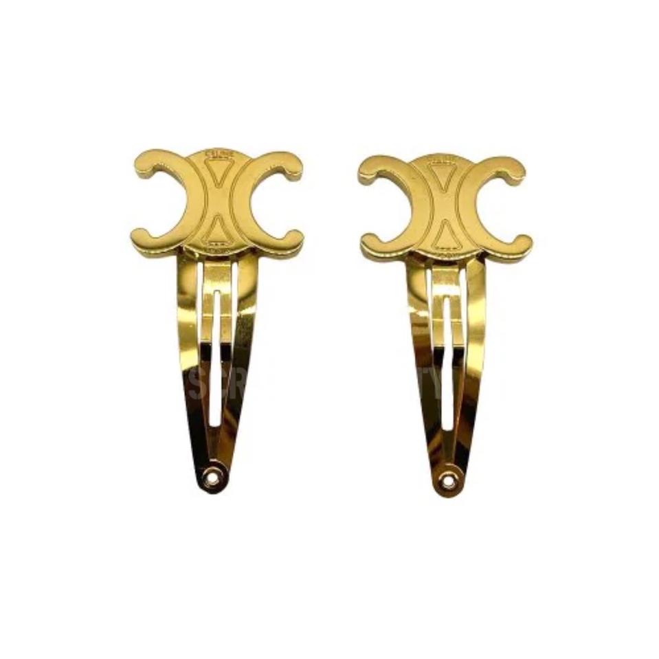 셀린느 트리옹페 헤어핀 1쌍 (2피스) 실버