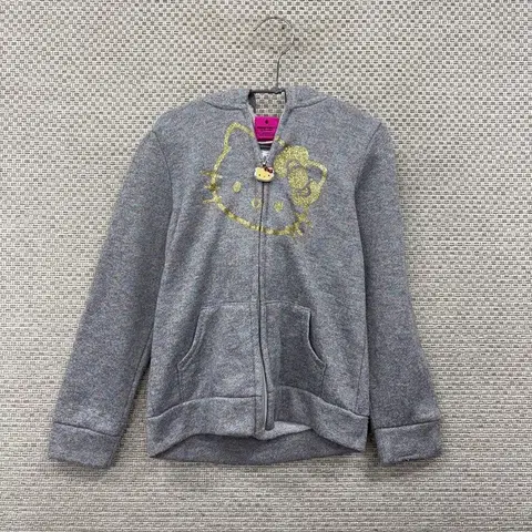 헬로키티 키즈 Y2K 금장키티 약기모 후드집업 6 B00035