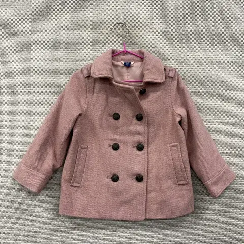 갭 GAP 키즈 핑크 울 코트 자켓 3Y B00072