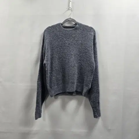 0350 H&M 모헤어 울혼방 니트 / 폭닥 루즈핏 / 그레이블루