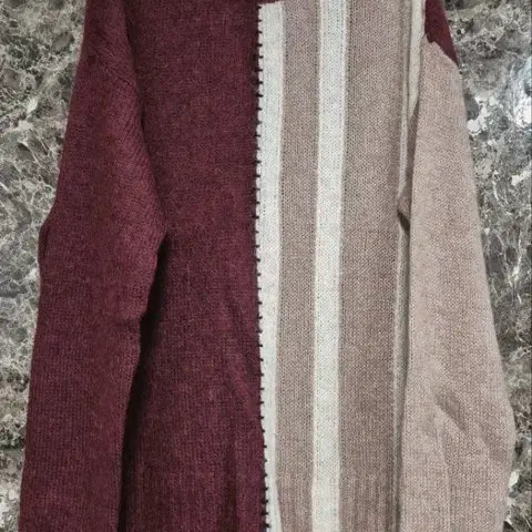 자라맨 알파카 블록니트 XL