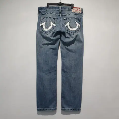 34인치) 트루릴리전 USA 베키 슈퍼 티 U 스티치 데님 팬츠 연청