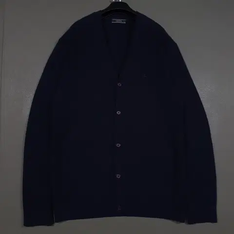 L) 헤지스 신형 22FW 다크네이비 울 모 캐시미어 니트 스웨터 가디건