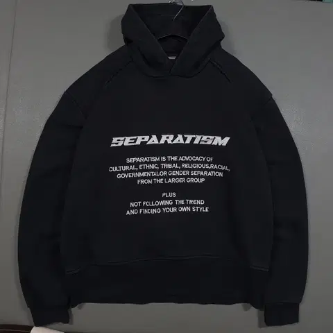 실측 XL) Fwoh SEPARATISM 레터링 오버핏 후드티 스웻셔츠