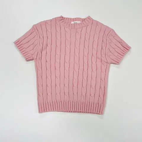 100-110 아동 핑크 반팔 니트