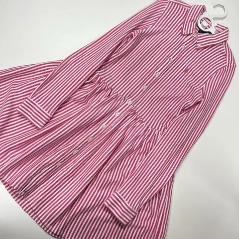 8-10t 140-150 랄프로렌 폴로키즈 핑크 스트라이프 원피스