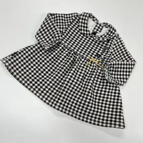 12개월(75추천) 융 기모 체크 원피스