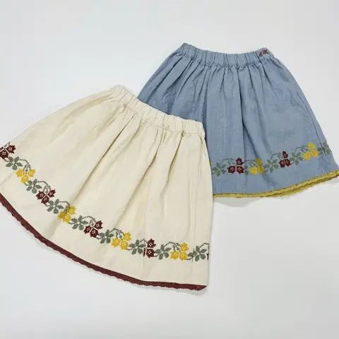 S 90-100 마르디엠버 자수 스커트