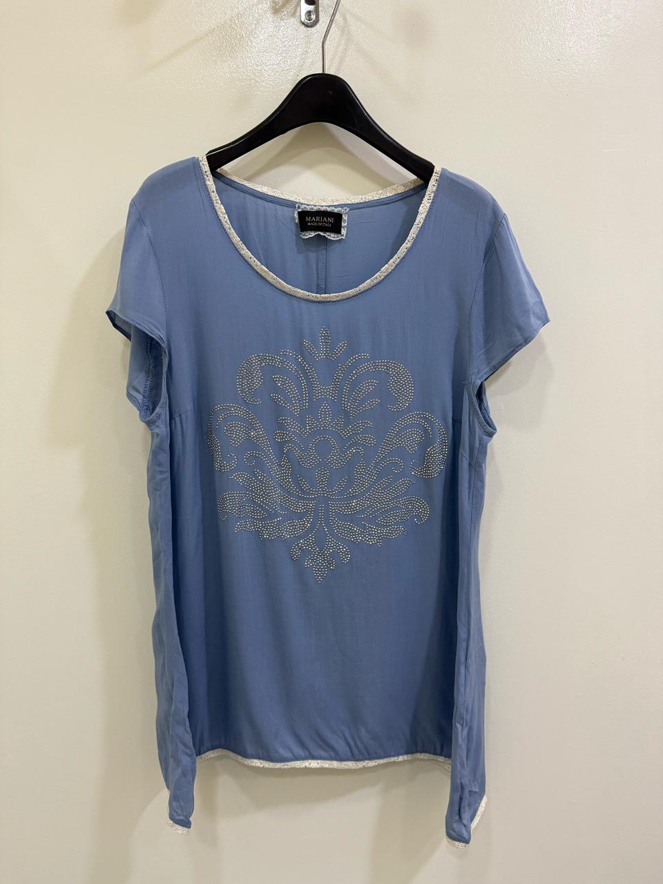 마리아니 플라워 비즈 반팔 정품